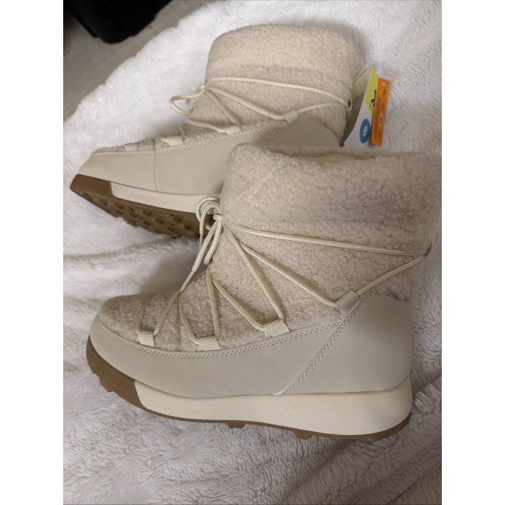 All In Motion Cara Women Off-White Water Repellent Winter Boots Size 8